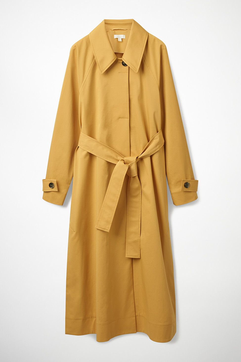 ORGANIC COTTON OVERSIZED TRENCH COAT - MUSTARD YELLOW - Coats - COS | COS (US)