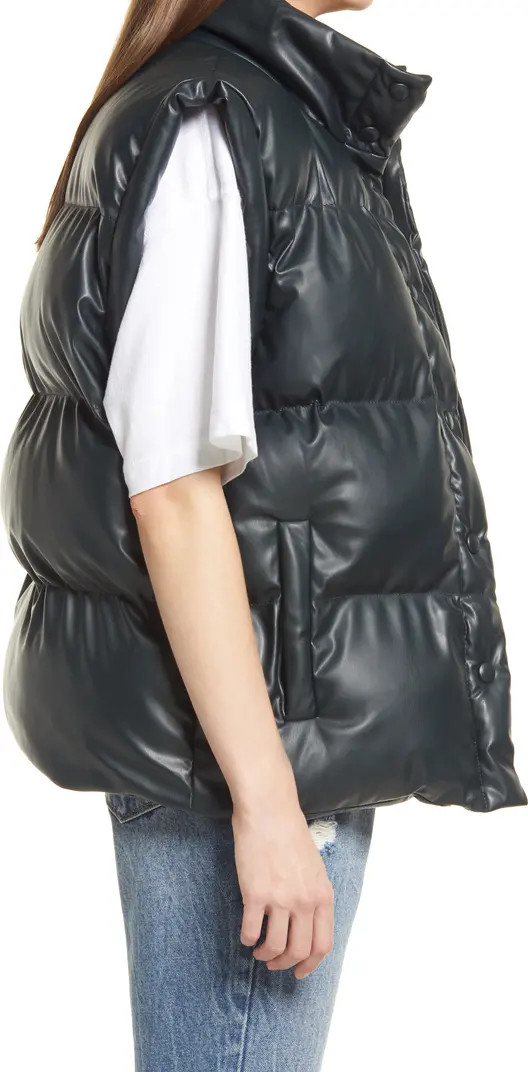 BLANKNYC Quilted Faux Leather Puffer Vest | Nordstrom | Nordstrom