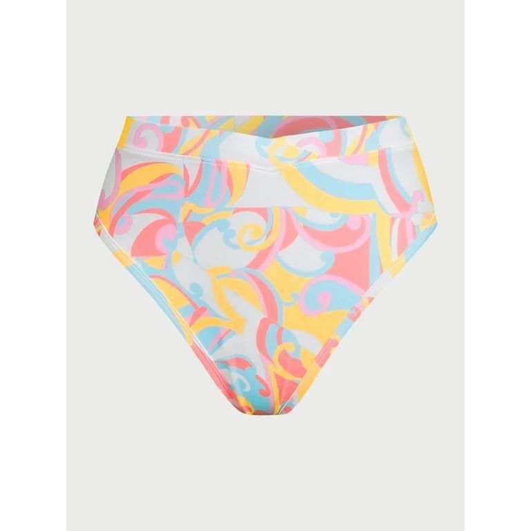 Jessica Simpson Women's High Waisted Printed Bikini Bottoms, Sizes XS-XXL | Walmart (US)