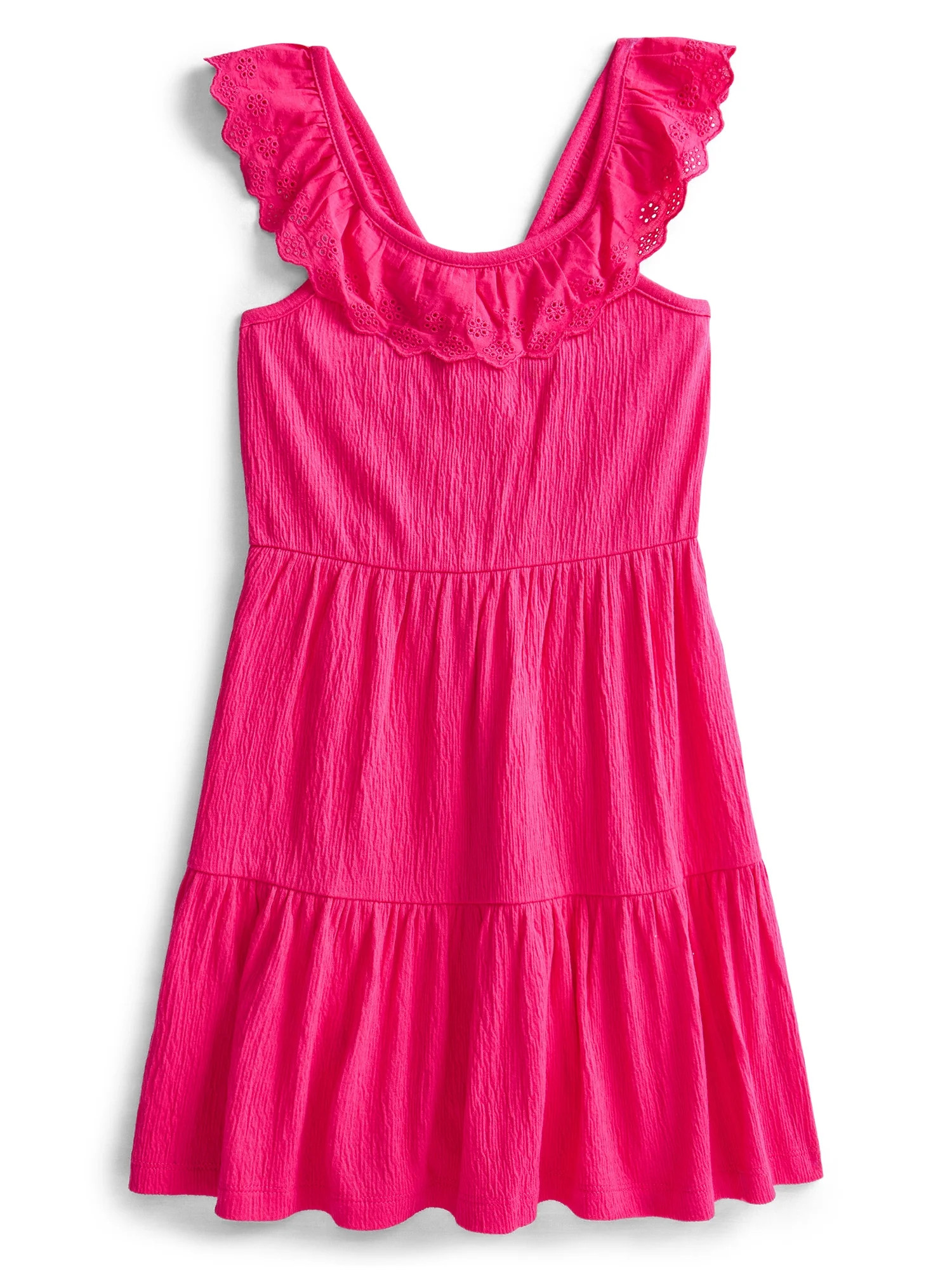 Wonder Nation Girls Eyelet Dress, Sizes 4-18 & Plus | Walmart (US)