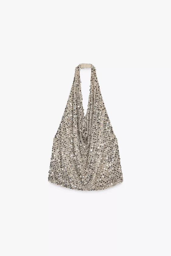 ZW COLLECTION SEQUIN HALTER TOP | Zara US