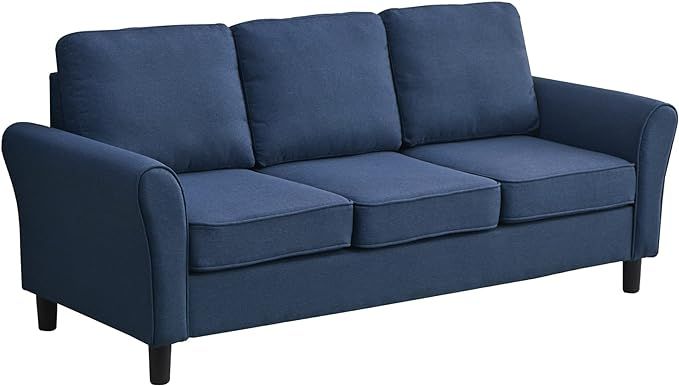 INSTORY Modern Linen Sofa Comfy Couch Upholstered Loveseat with Armrest for Living Room,Bedroom,S... | Amazon (US)