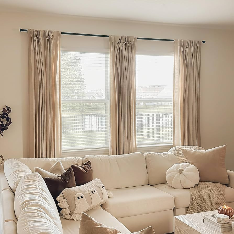 TWOPAGES Jawara Linen Cotton Custom Made Curtain Linen Textured Curtain Customize Drapery, 1 Pane... | Amazon (US)