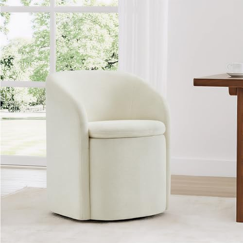 KISLOT Upholstered Dining Chairs with Casters, Rolling Modern Dining Room Chairs with Hidden Stor... | Amazon (US)