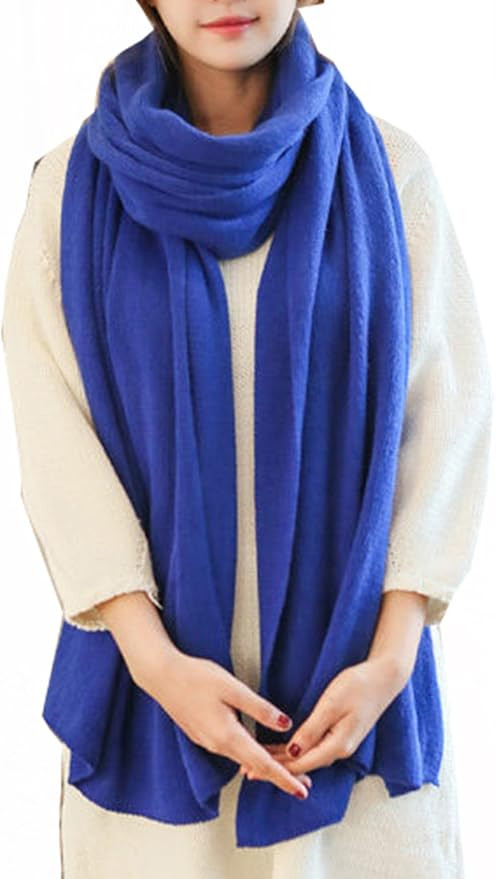 Wander Agio Womens Warm Winter Infinity Scarves Set Blanket Scarf Pure Color | Amazon (US)