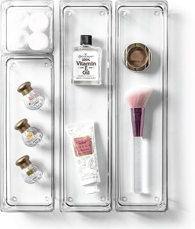 Bino 4-Piece Drawer Bin Set | THE MODULAR | Bathroom & Desk Drawer Organizer Bins - Large | Amazon (US)