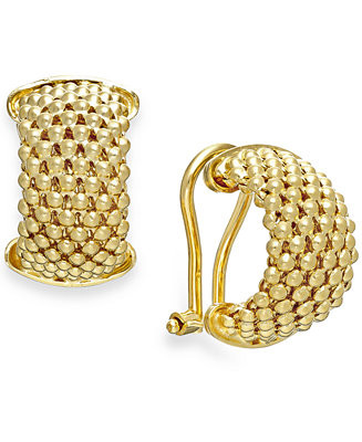 Mesh Hoop Earrings in 14k Gold Vermeil over Sterling Silver | Macy's