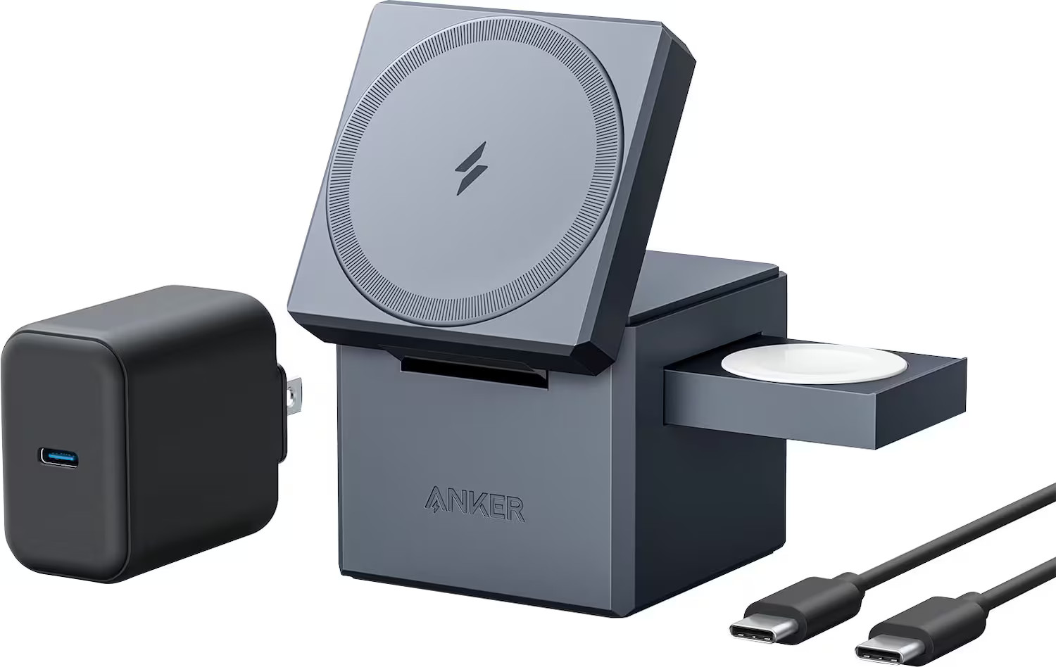 Anker 3-in-1 Cube with MagSafe Gray Y1811JA1-1 - Best Buy | Best Buy U.S.