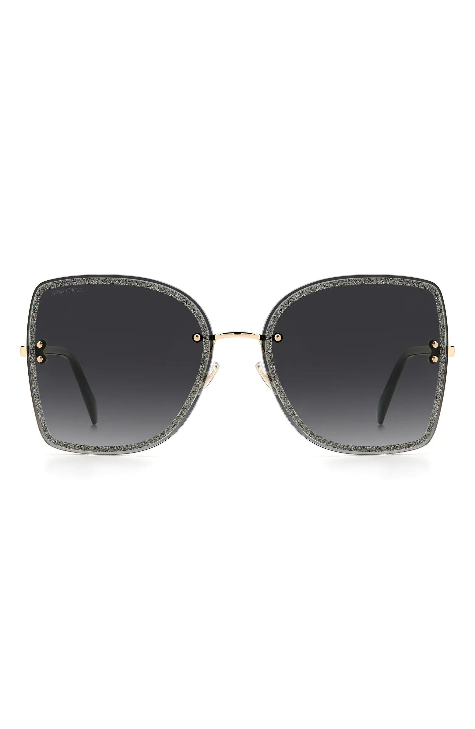 Jimmy Choo Letis 62mm Gradient Oversize Square Sunglasses | Nordstrom | Nordstrom