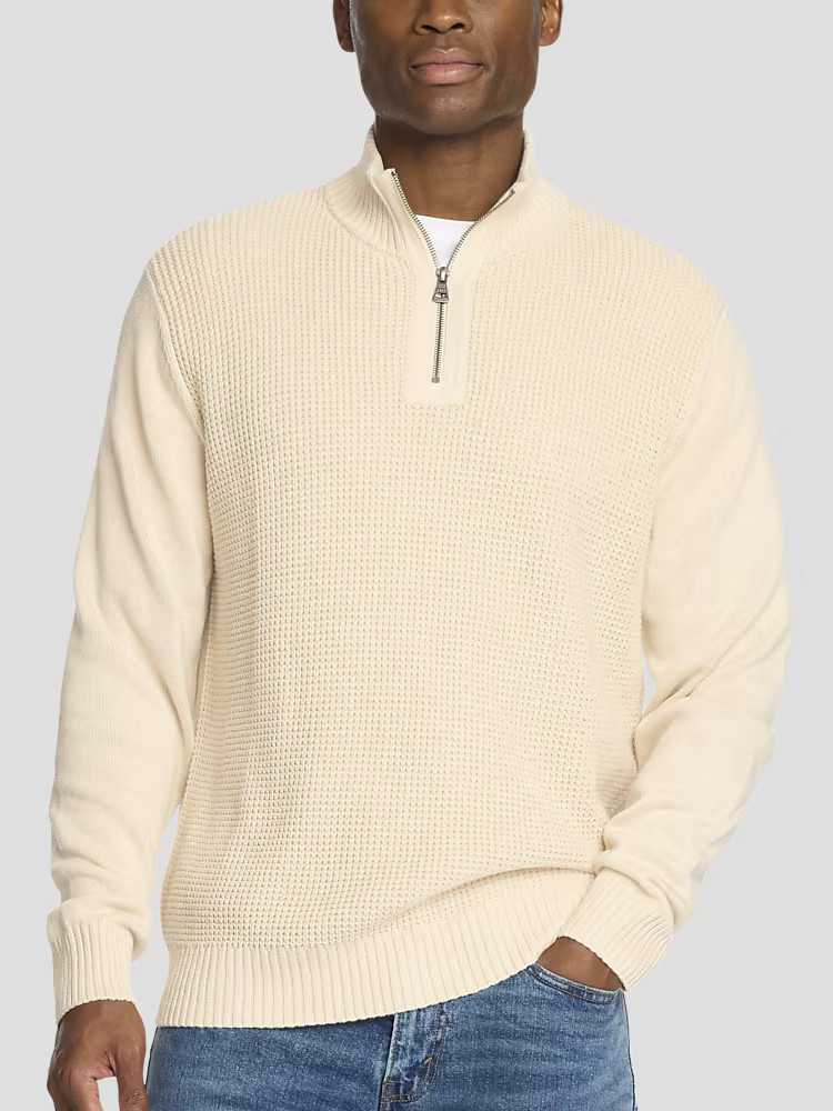 Weatherproof Vintage Classic Fit Textured Quarter Zip Sweater | Sweaters | Men's Wearhouse | The Men's Wearhouse
