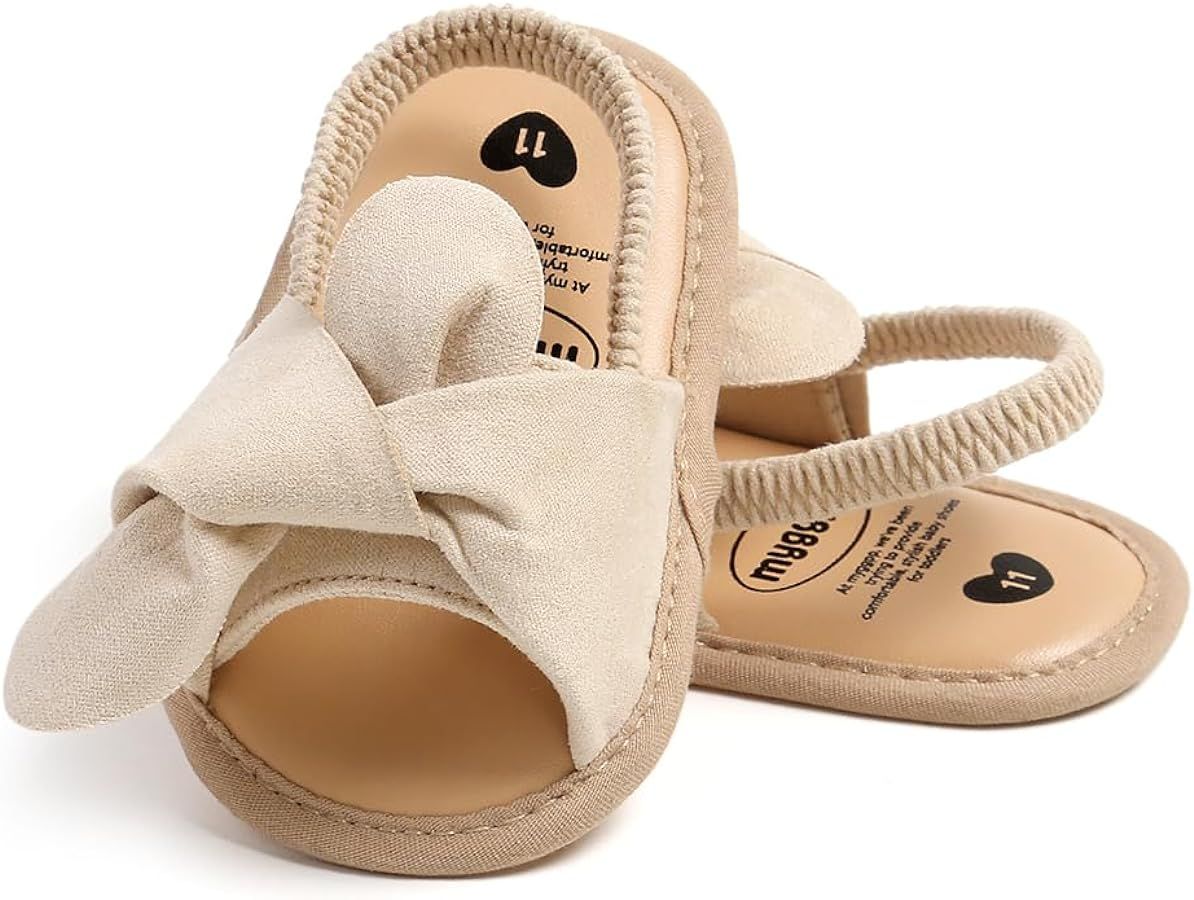 Ohwawadi Baby Boys Girls Sandals Soft Sole Summer Infant Wedding Dress Flat Shoes Beach Sandal Ne... | Amazon (US)