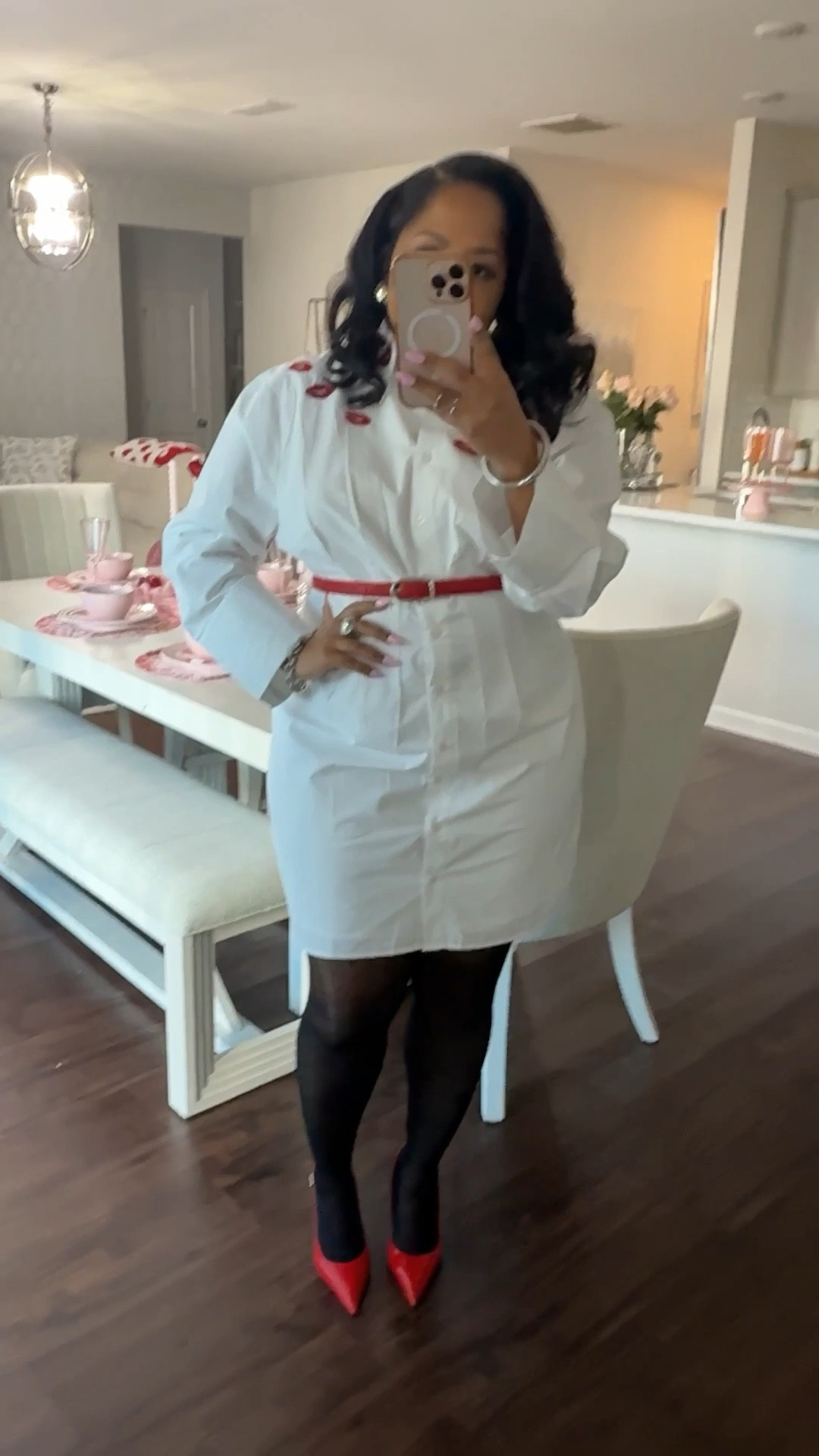 Valentines Day Outfit Inspo @eloquii Could also wear this into the office. Wearing a size 14 in dress. Recommend sheer stocking(those were just accessible) 

#LTKValentine #LTKWorkwear #LTKPlusSize