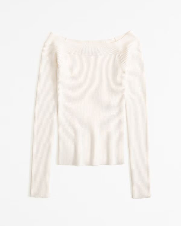 Women's Long-Sleeve Off-The-Shoulder Top | Women's Tops | Abercrombie.com | Abercrombie & Fitch (US)