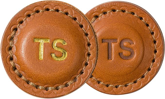 Northwind Personalized Leather Golf Ball Markers (Set of 2) – Monogrammed Full Grain Genuine Le... | Amazon (US)