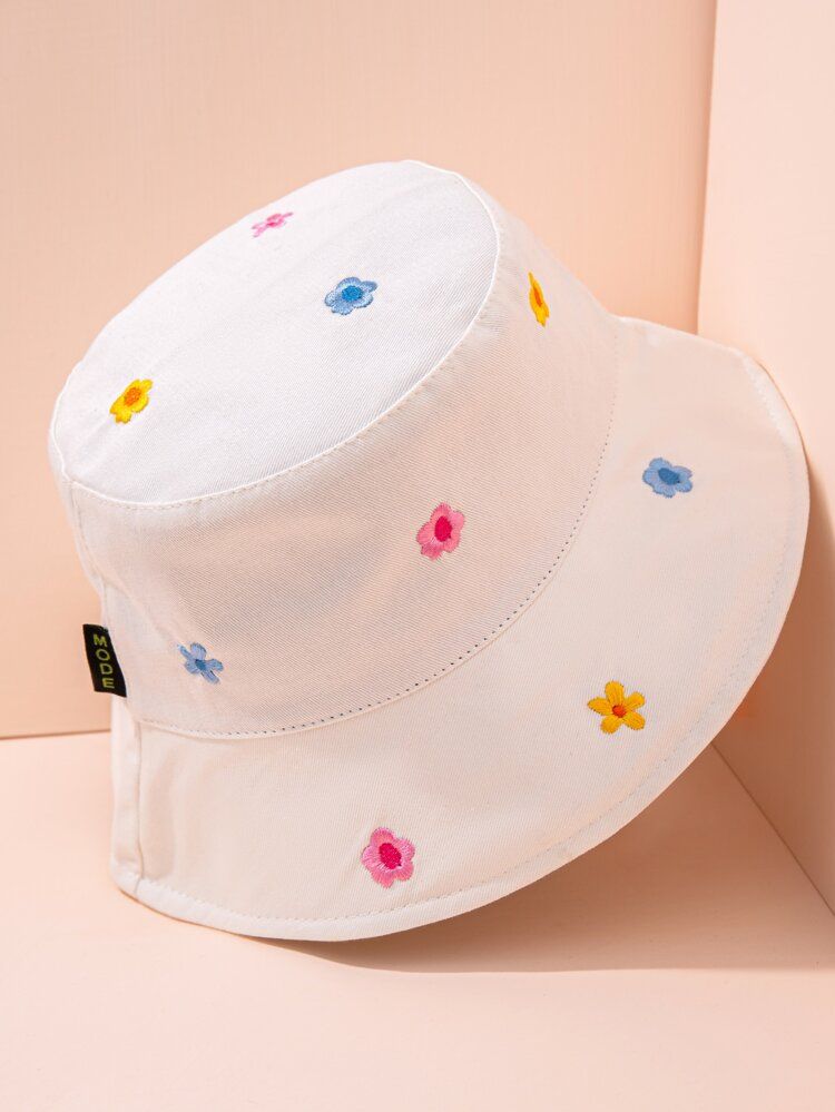 Flower Embroidery Bucket Hat | SHEIN