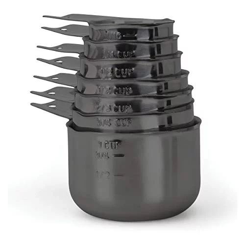 2lbDepot Black Measuring Cups, Premium 18/8 Stainless Steel Metal, Stackable & Nesting, Accurate ... | Walmart (US)