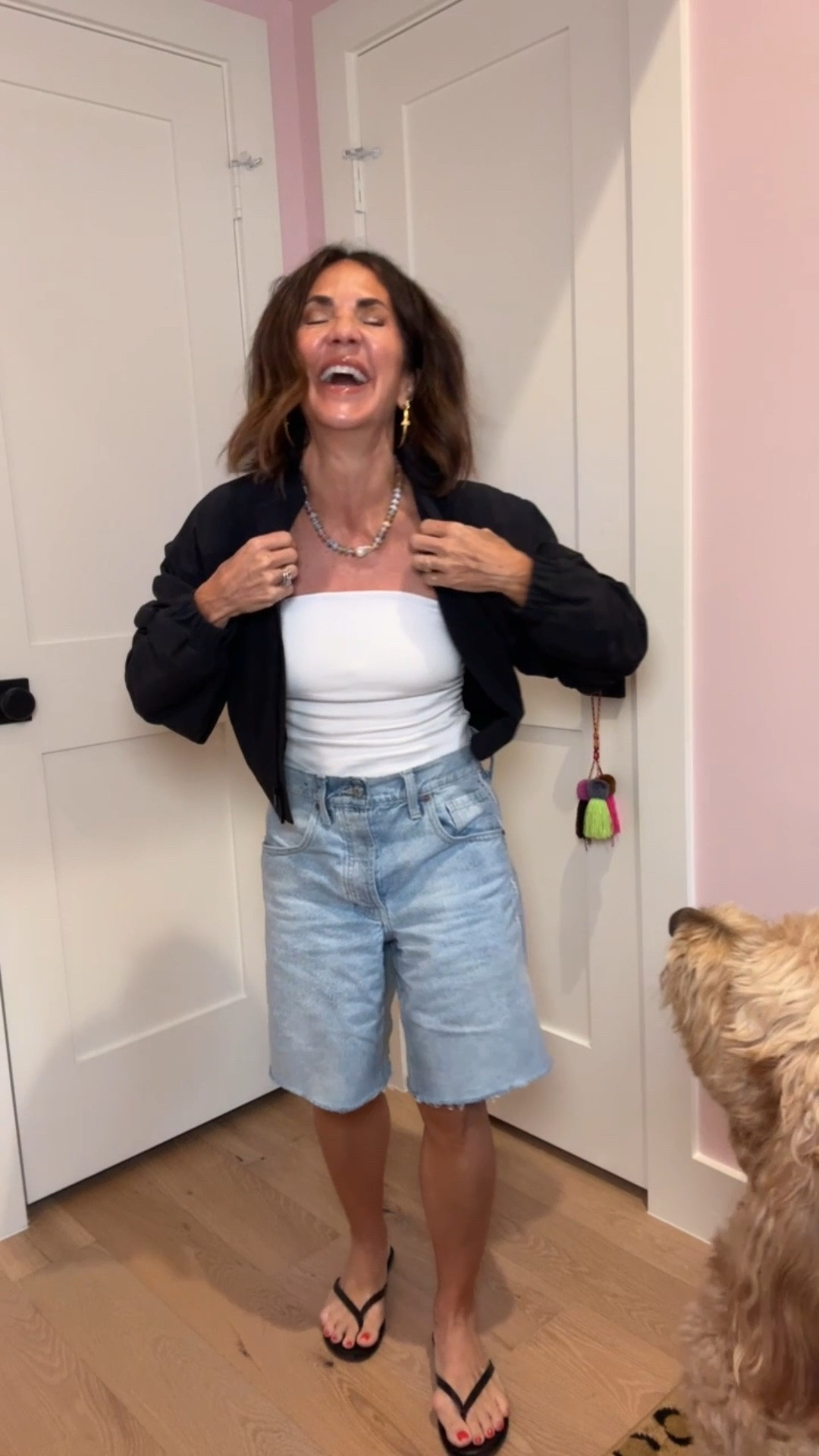 fall outfits women
Baggy shorts
It’s still summer y’all. 
Wearing Size 0 in shorts
Jacket Size Small
Top small

#LTKdayinmylife #LTKgrwm #LTKPetite