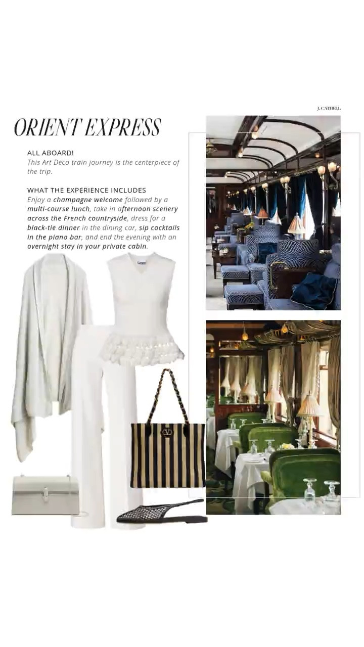 2026 Travel Destination: The Orient Express ✨🚂

A journey that’s as beautiful as the destination. From Paris to Venice aboard the iconic Orient Express, this trip is all about timeless elegance, unforgettable scenery, and truly elevated travel.

Sharing the looks I’d pack for the experience—polished layers, chic travel sets, and refined pieces that feel right at home from champagne in the dining car to arrival in Venice. Save this for your dream itinerary and tap to shop. 🤍 

 #OrientExpress #LuxuryTravel #TravelStyle #EuroStyle #CapsuleWardrobe #LTKFinds 

#LTKTravel #LTKootd #LTKOver40 #LTKTravel