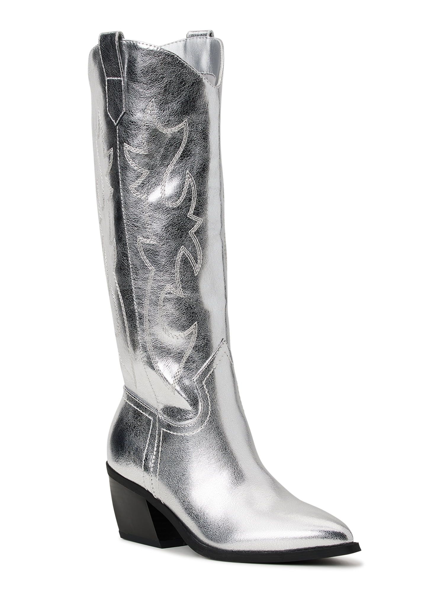 Madden NYC Women's Embroidered Tall Western Boots - Walmart.com | Walmart (US)