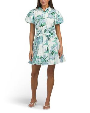 Bubble Sleeve Midi Shirt Dress | TJ Maxx