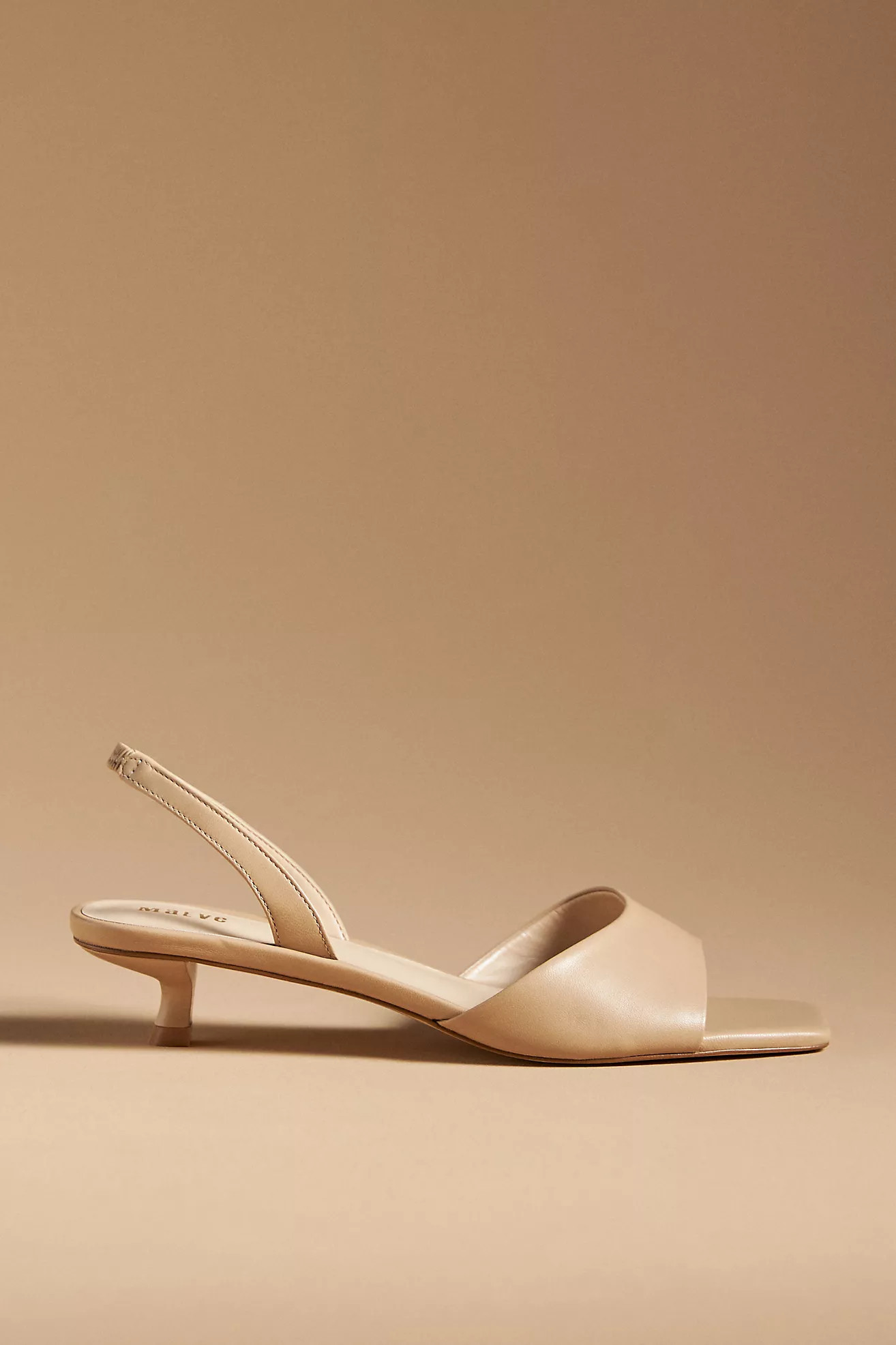 Maeve Square-Toe Slingback Kitten Heels | Anthropologie (US)