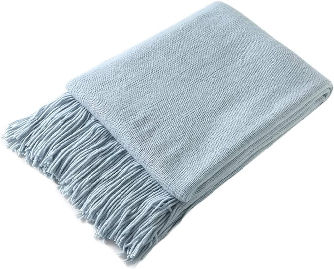 Homiest Decorative Knitted Throw Blanket with Fringe Soft & Cozy Tassel Blanket for Couch Sofa Be... | Amazon (US)