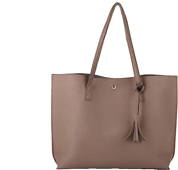 Amazon.com: Nodykka Women Tote Bags Top Handle Satchel Handbags PU Pebbled Leather Tassel Shoulde... | Amazon (US)