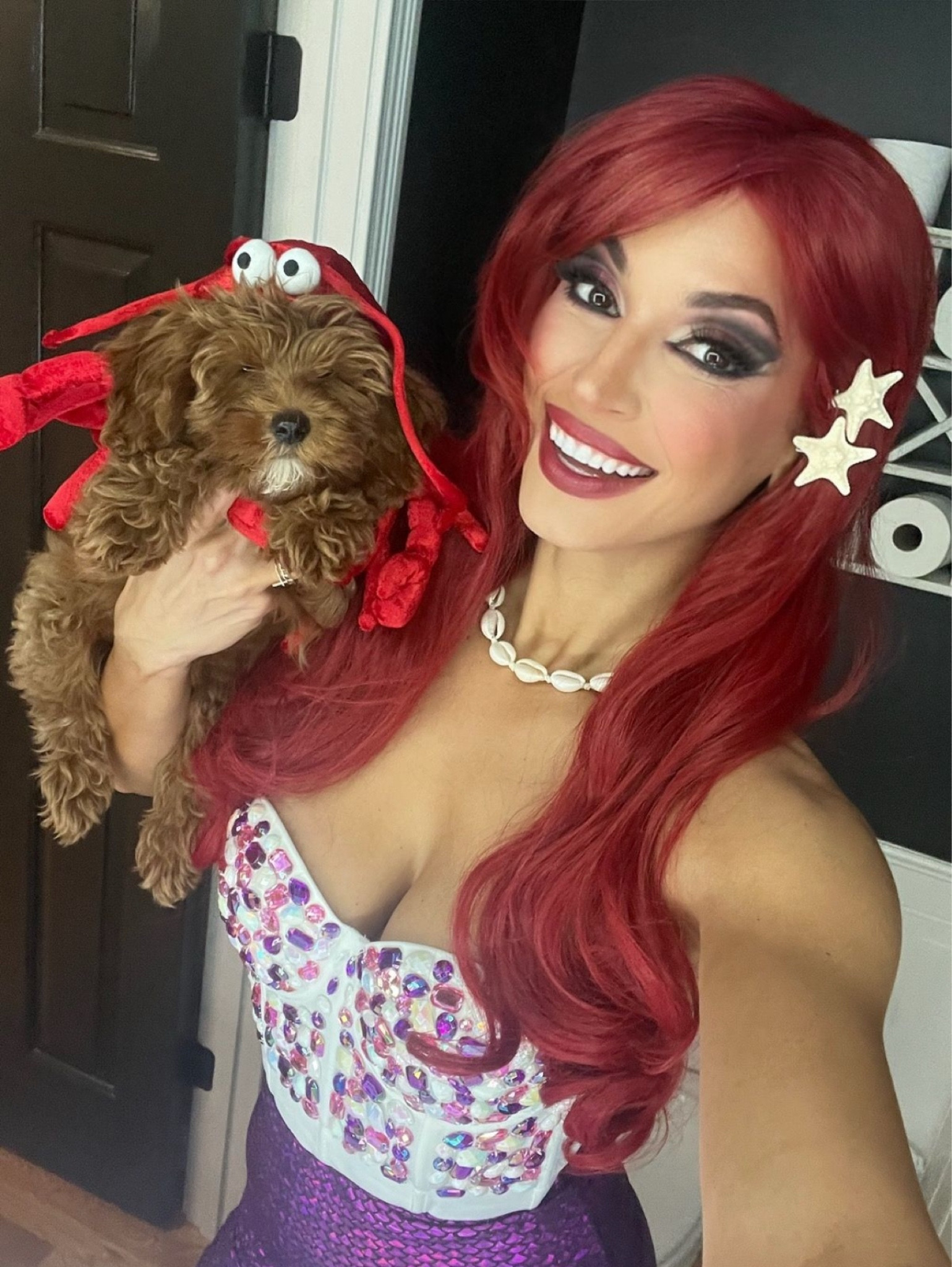 Little mermaid and her crab Sebastian! #halloweencostumes #costumeideas #littlemermaid

#LTKHalloween