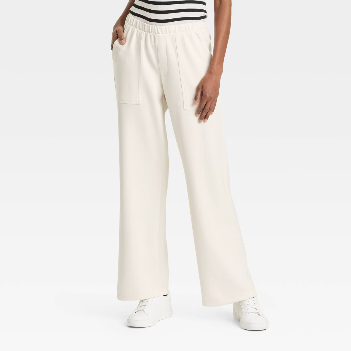 Women's Mid-Rise Sandwash Pull-On Knit Leisure Utility Pants - A New Day™ | Target