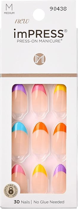 KISS Impress Press-On Manicure Fake Nails, Young Love - Medium Length, Almond Shape, Polish-Free ... | Amazon (US)