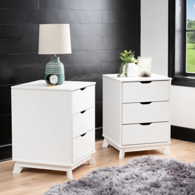 Linon Pierce Nightstand Set of 2, White | Ashley Homestore