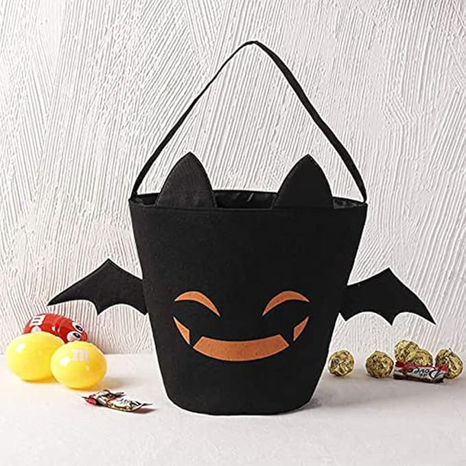 Halloween Trick or Treat Bags Bat Candy Bucket Reusable Canvas Bag Best Halloween Party Gifts for... | Amazon (US)