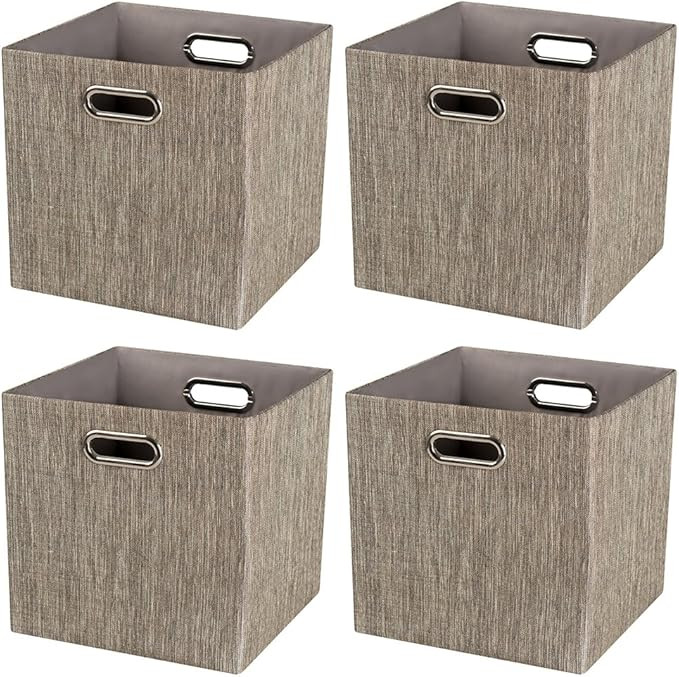 Posprica Storage Bins,11×11 Foldable Storage Cubes Boxes Container Closet Organizer Shelf Cabine... | Amazon (US)