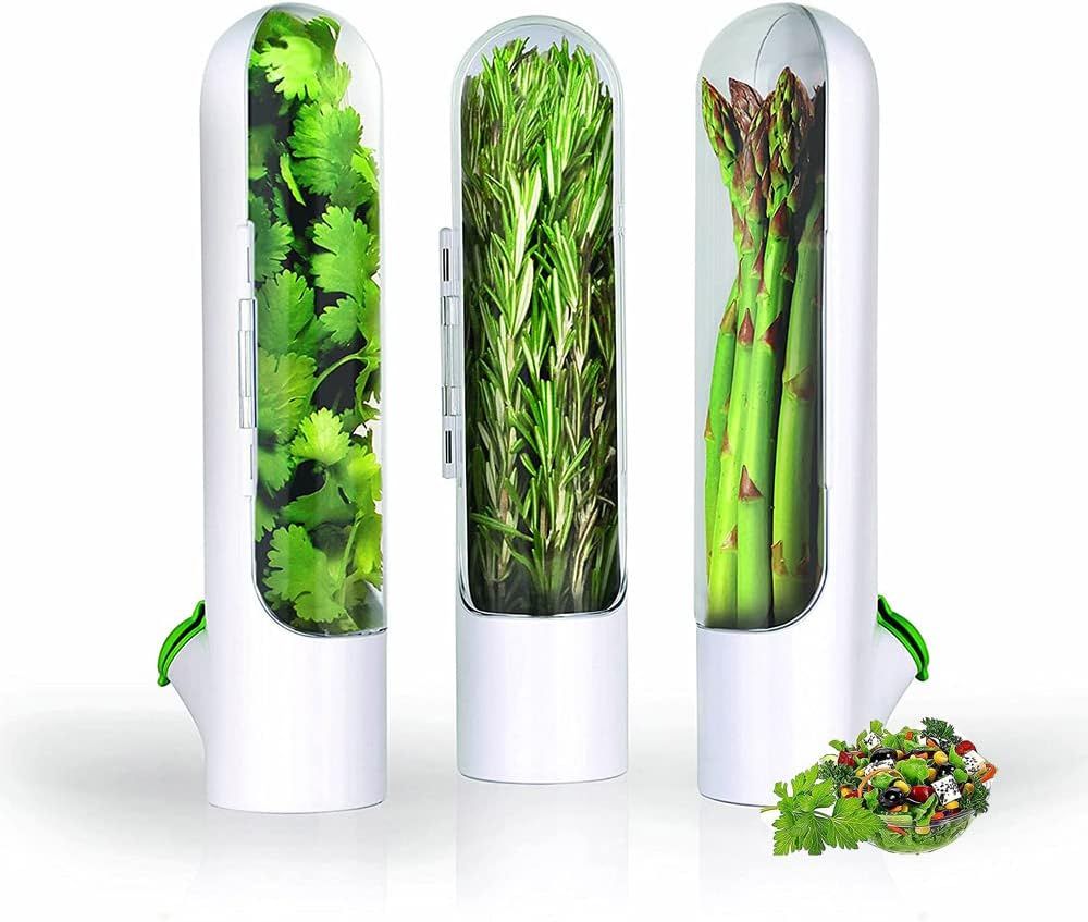 DSGDSF Herb Saver Best Keeper For Freshest Produce, Lasting Refrigerator Herb Keeper, Containers,... | Amazon (US)