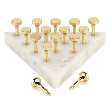 Marble Triangle Peg Solitaire | Zgallerie | Z Gallerie