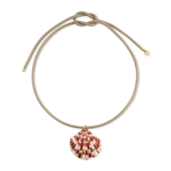 Striped Scallop Shell Cord Necklace | HART