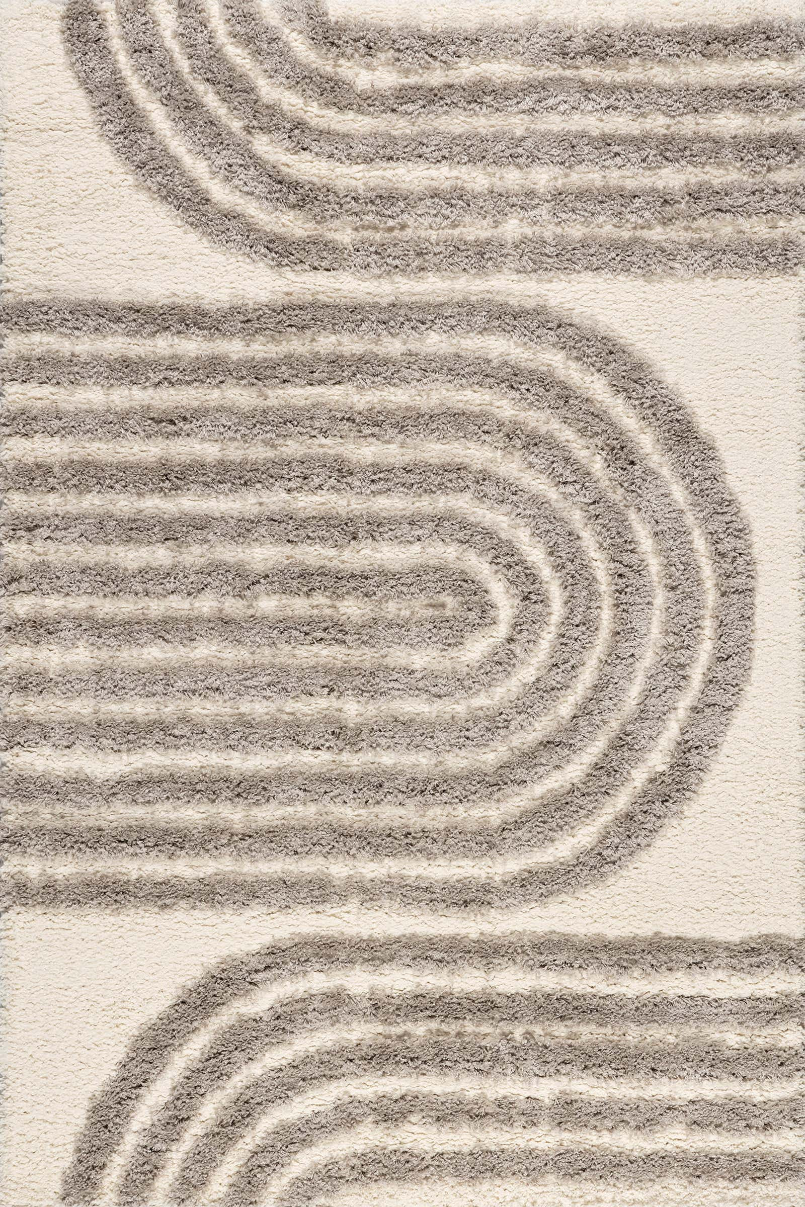 Charlee Textured Arcs Rug | Beige | Rugs USA