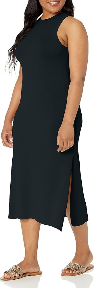 The Drop Women's Gabriela High-Neck Cut-In A-Line Side Slit Maxi Sweater Dress | Amazon (US)