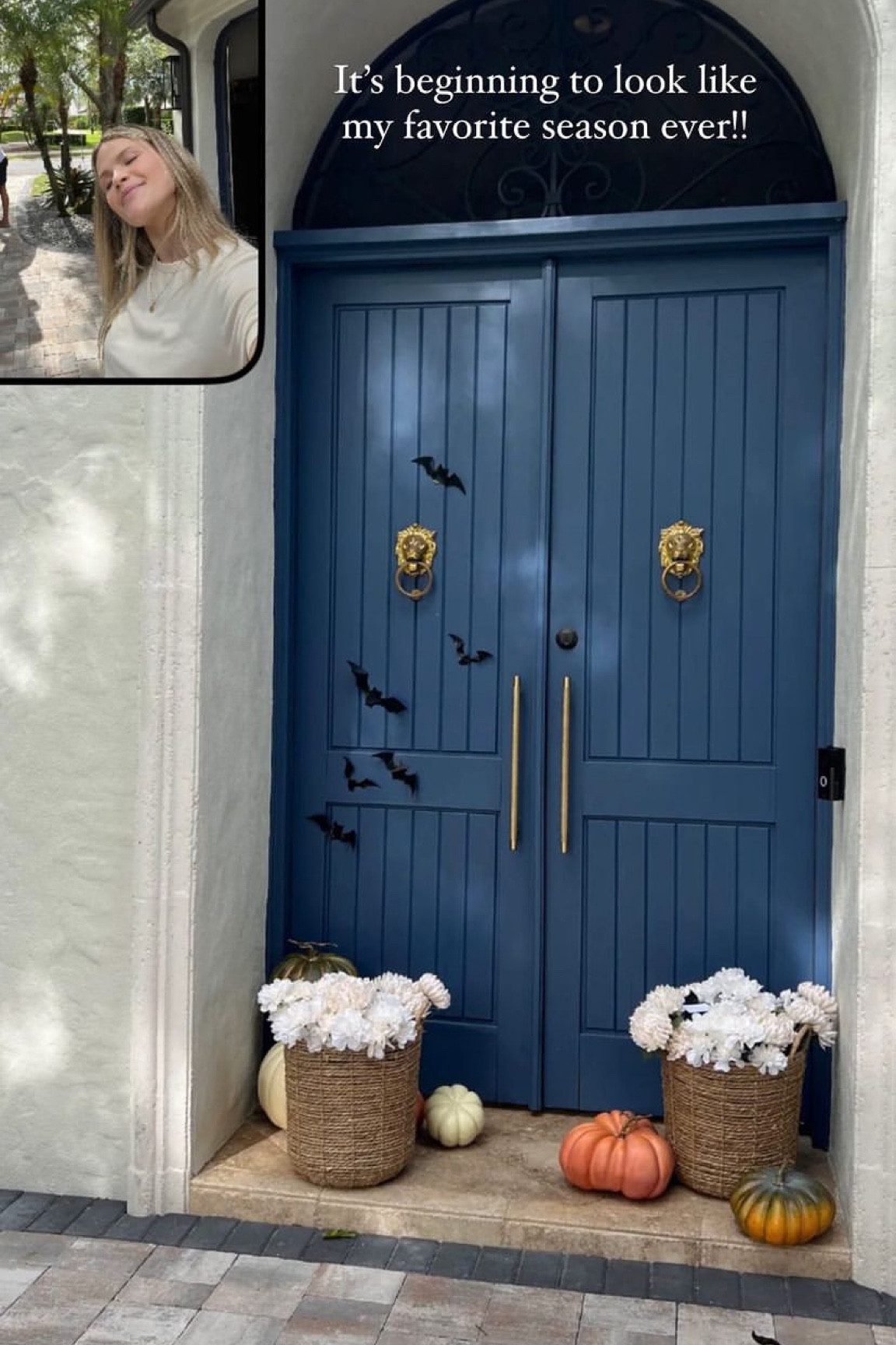The front door is ready to go! These wicker baskets are so cute and perfect all year round. The bats were super easy to put up as well! Happy fall! 

fall l fall inspo l front door l home decor l fall decor l fall pumpkins 

#LTKhome #LTKSeasonal