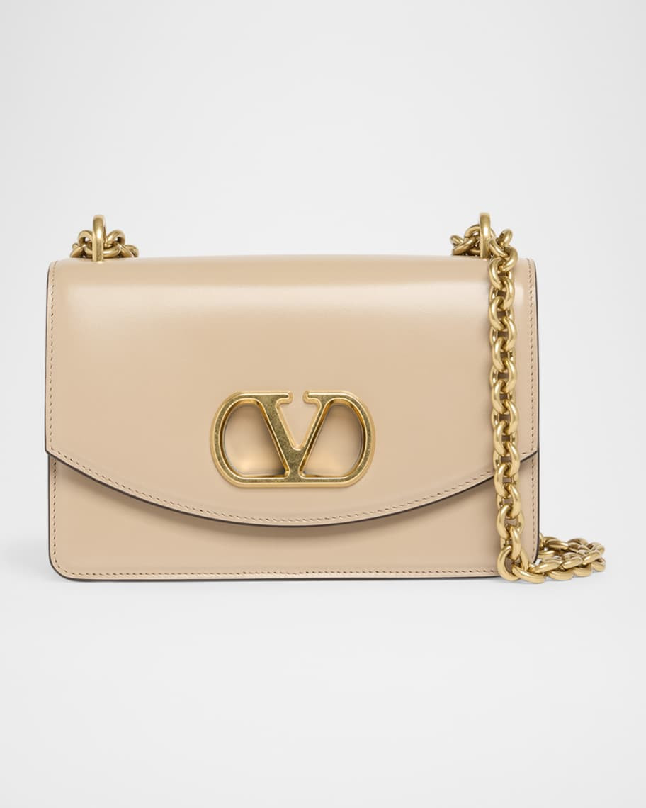 Valentino Garavani Vain Small VLOGO Leather Shoulder Bag | Neiman Marcus