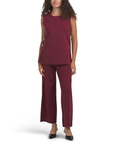 2pc Crew Neck Sleeveless Top And Pants for Women | Polyester/Rayon/Nylon | Marshalls