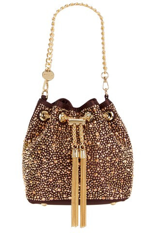 olga berg Mika Crystal Pouch in Chocolate from Revolve.com | Revolve Clothing (Global)