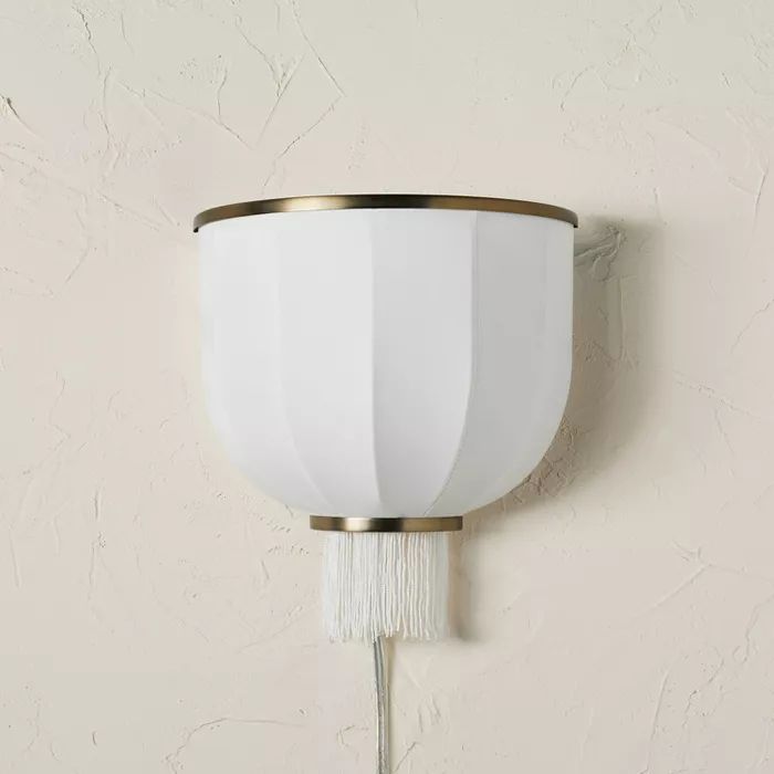 Euclid Fabric Sconce (Includes Light Bulb) Cream - Opalhouse™ designed with Jungalow™ | Target