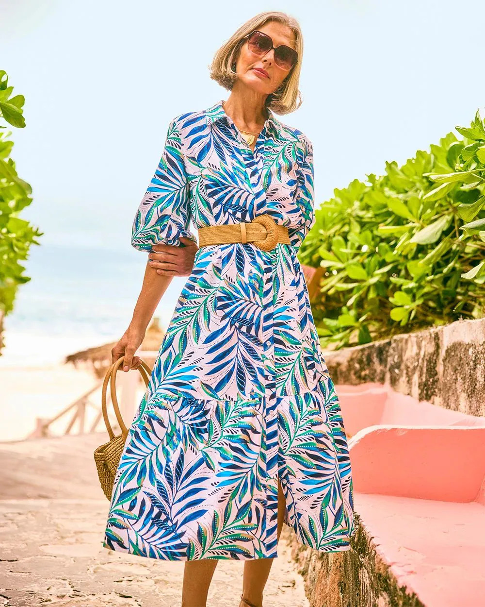 Palm Cotton-Rayon Slub Shirtdress | Chico's | Chico's