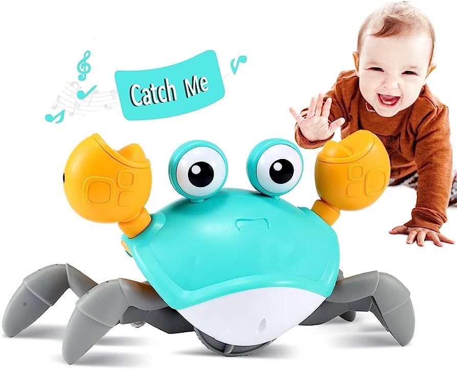 Baby Toys Infant Crawling Crab: Tummy Time Toy Gifts 3 4 5 6 7 8 9 10 11 12 Babies Boy Girl 3-6 6... | Amazon (US)