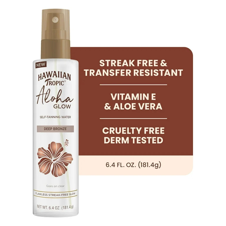 Hawaiian Tropic Aloha Glow Self-Tanning Water, Deep Bronze | Walmart (US)
