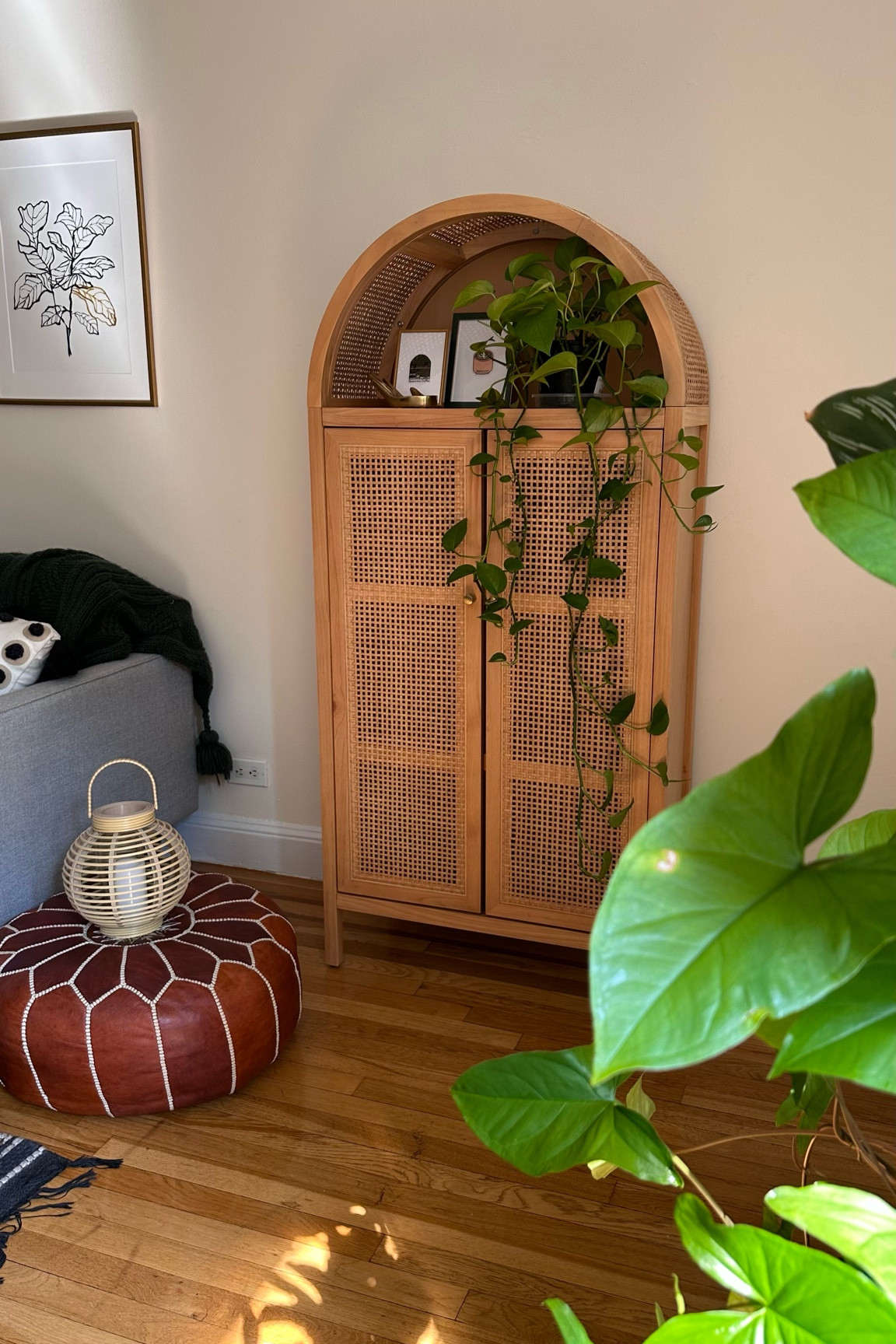 Target arched storage cabinet in our apartment. Perfect for our living room! #target

#LTKHome