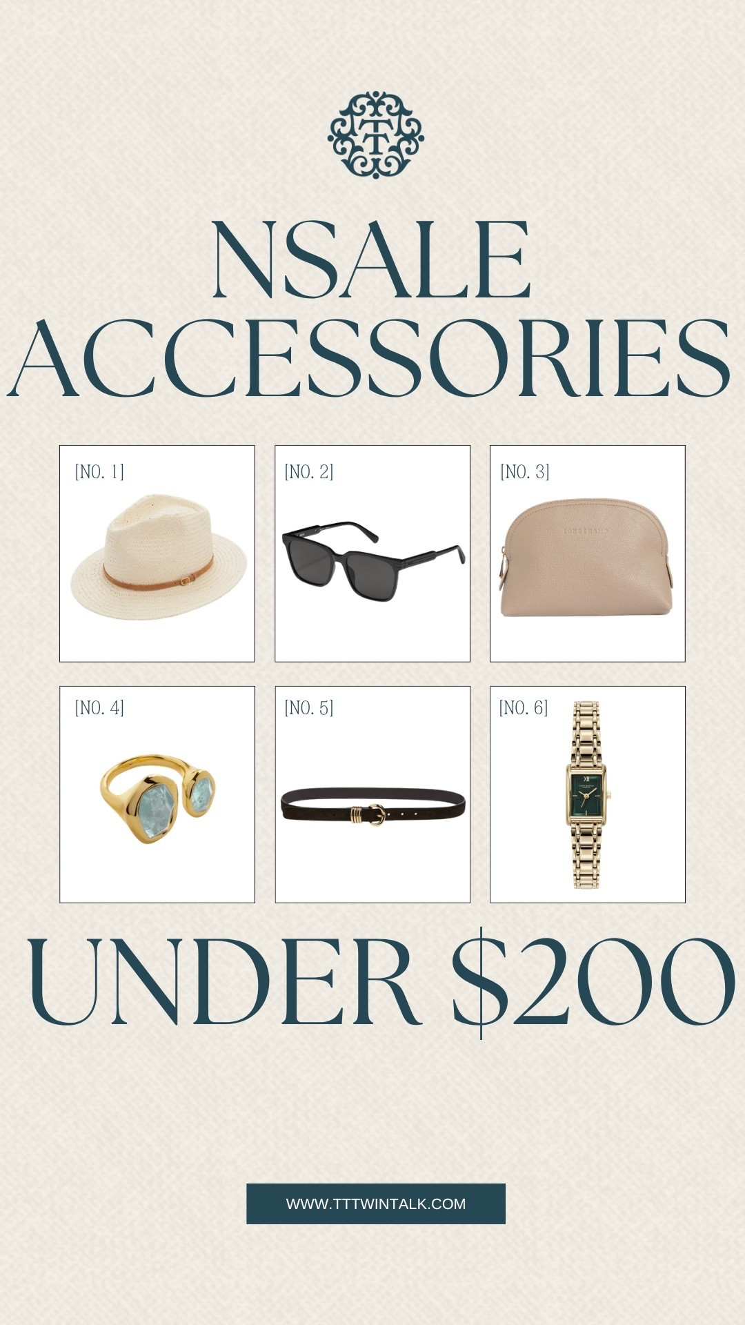 The Nordstrom Anniversary Sale is full of accessories that add the perfect finishing touch to any outfit. From chic sunglasses and woven hats to timeless watches, statement rings, and everyday essentials, these finds are all under $200. They're versatile pieces that elevate your wardrobe without stretching your budget.

#LTKSaleAlert #LTKSeasonal #LTKBeauty