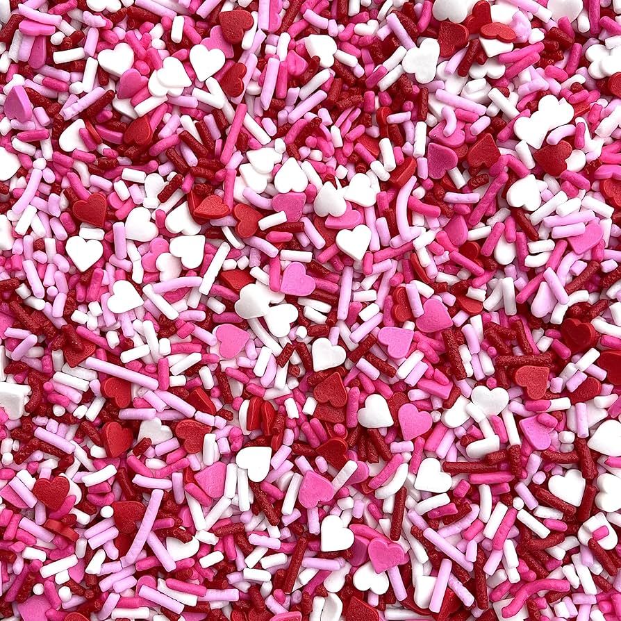 Manvscakes | Valentine sprinkles | Pink and red sprinkles | Jimmies | Cookie sprinkles | Edible s... | Amazon (US)