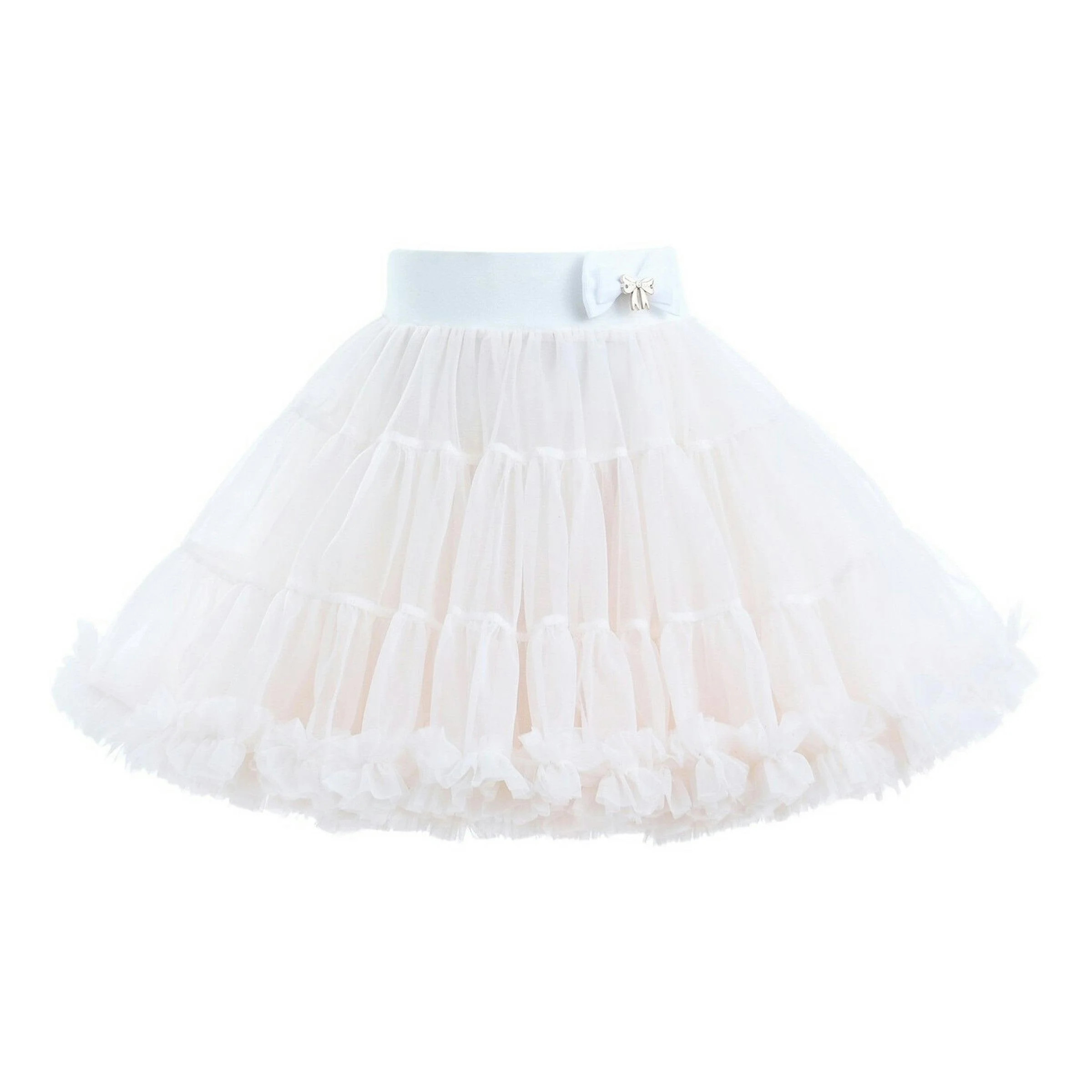 White Bow Tulle Skirt White / 9Y-10Y | Maisonette